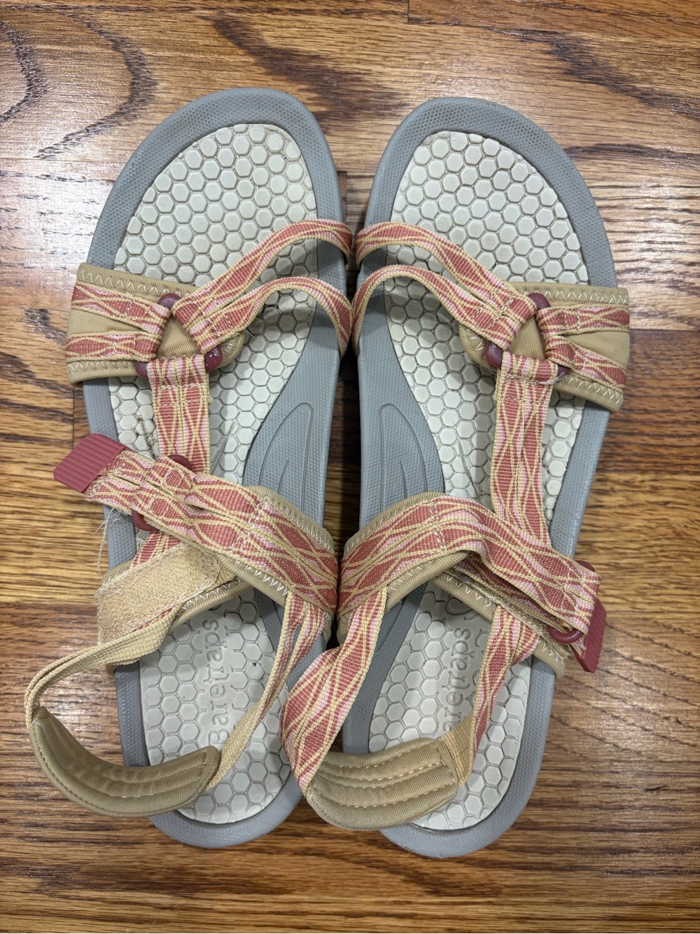 Baretraps Dandy Pink/Tan Adjustable Sandals (8)